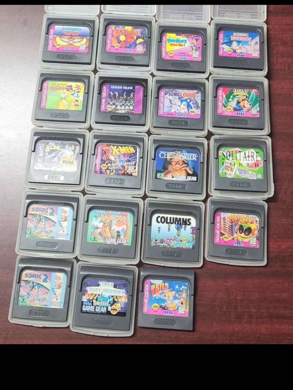 Game Gear Cartridge Lot - Gray Cartridge Case